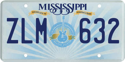 MS license plate ZLM632