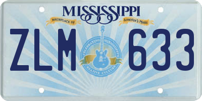 MS license plate ZLM633
