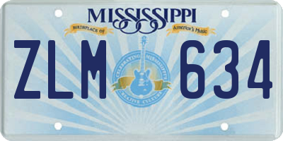 MS license plate ZLM634