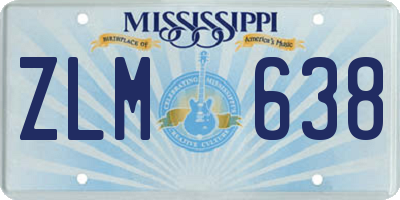 MS license plate ZLM638