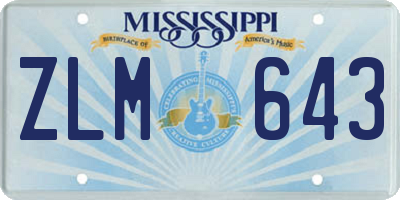 MS license plate ZLM643