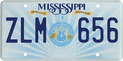 MS license plate ZLM656