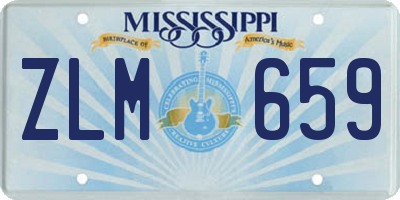 MS license plate ZLM659