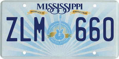 MS license plate ZLM660