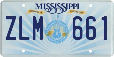 MS license plate ZLM661