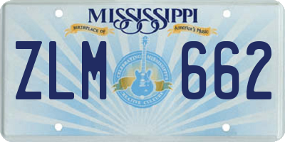 MS license plate ZLM662