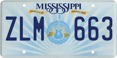 MS license plate ZLM663