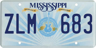 MS license plate ZLM683