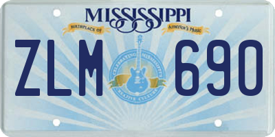 MS license plate ZLM690
