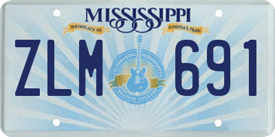 MS license plate ZLM691