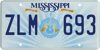 MS license plate ZLM693