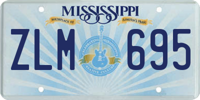 MS license plate ZLM695