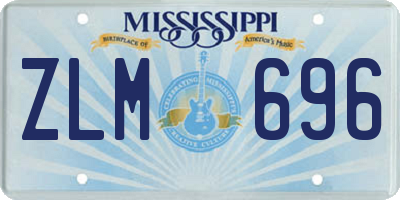 MS license plate ZLM696