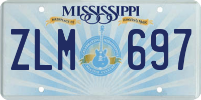 MS license plate ZLM697