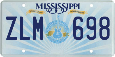 MS license plate ZLM698