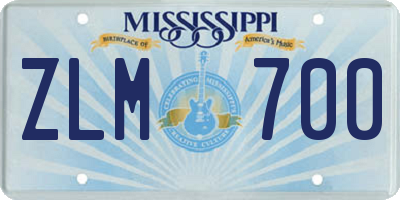 MS license plate ZLM700