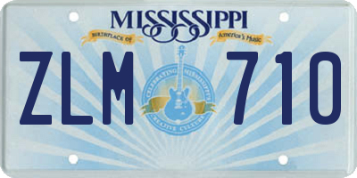 MS license plate ZLM710