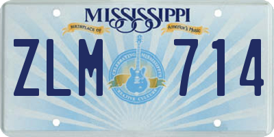 MS license plate ZLM714