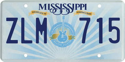 MS license plate ZLM715