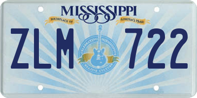 MS license plate ZLM722