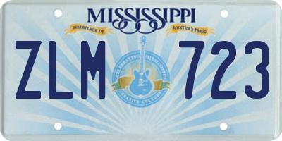 MS license plate ZLM723