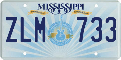 MS license plate ZLM733