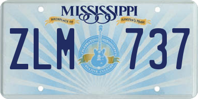 MS license plate ZLM737
