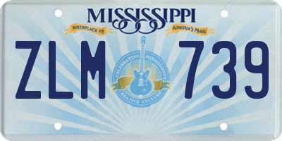 MS license plate ZLM739