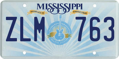 MS license plate ZLM763