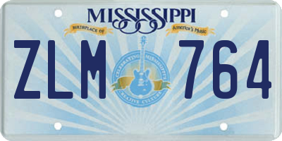 MS license plate ZLM764