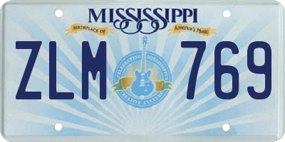 MS license plate ZLM769