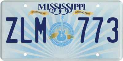 MS license plate ZLM773