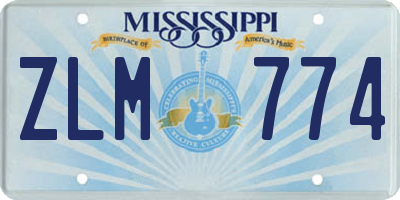 MS license plate ZLM774