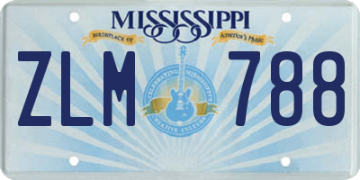 MS license plate ZLM788