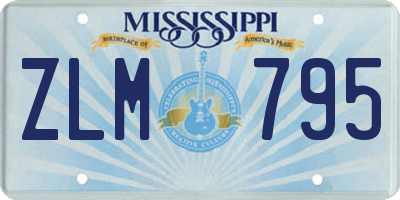 MS license plate ZLM795