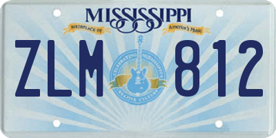 MS license plate ZLM812