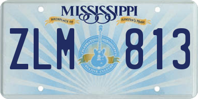 MS license plate ZLM813