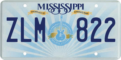 MS license plate ZLM822
