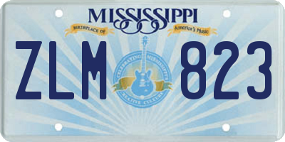 MS license plate ZLM823