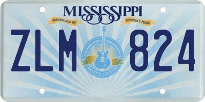 MS license plate ZLM824