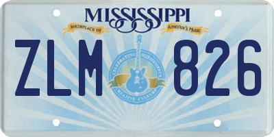 MS license plate ZLM826