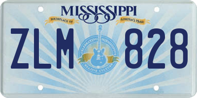 MS license plate ZLM828