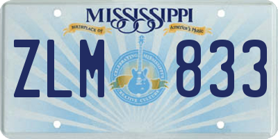 MS license plate ZLM833