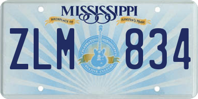 MS license plate ZLM834