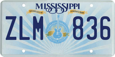 MS license plate ZLM836