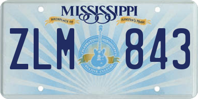 MS license plate ZLM843