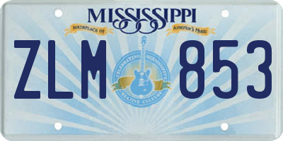 MS license plate ZLM853