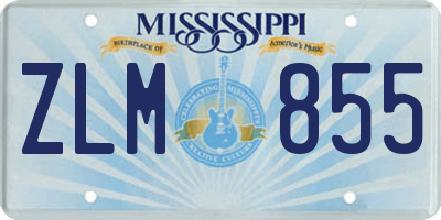 MS license plate ZLM855