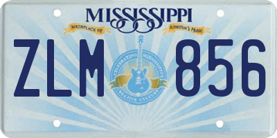 MS license plate ZLM856