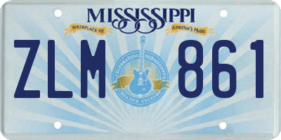 MS license plate ZLM861